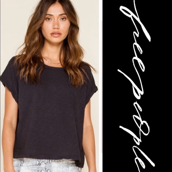 Free People You Rock Tee Washed Black| Size Large: New With Tags. - Picture 9 of 13